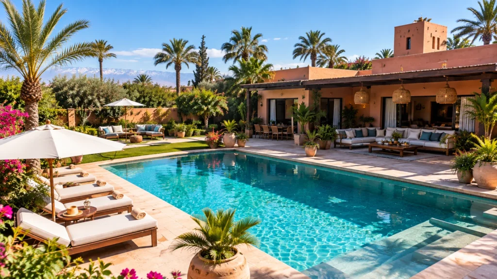 Villa groupe salon spacieux Marrakech
